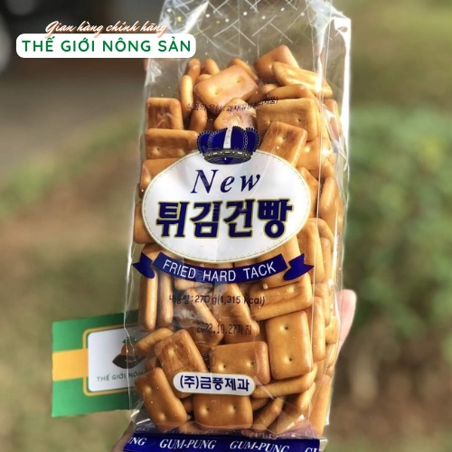 BÁNH QUY HÀN QUỐC VỊ LÚA MẠCH NEW CRACKER GUM PUNG Gói 270g Thế Giới Nông Sản
