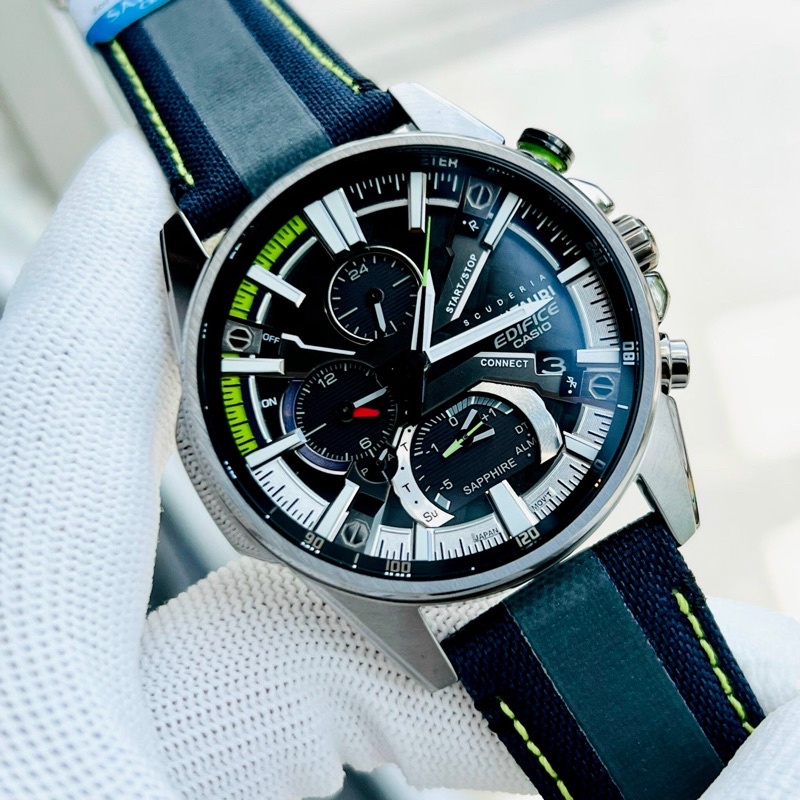 Đồng hồ nam dây da Casio Edifice EQB-1200AT-1A