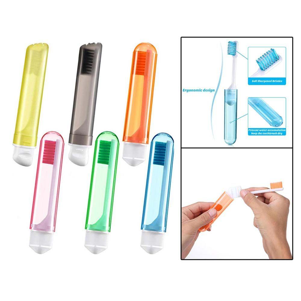 Bàn Chải Đánh Răng Bằng Nhựa Lông Mềm Có Thể Gấp Gọn Tiện Dụng Mang Theo Du