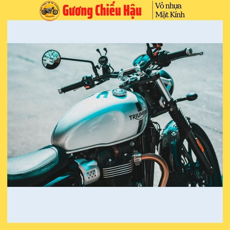 Gương tròn xe máy mặt kính gắn lỗ chân gương kiểu dáng Win độ tracker  giá 1 cái