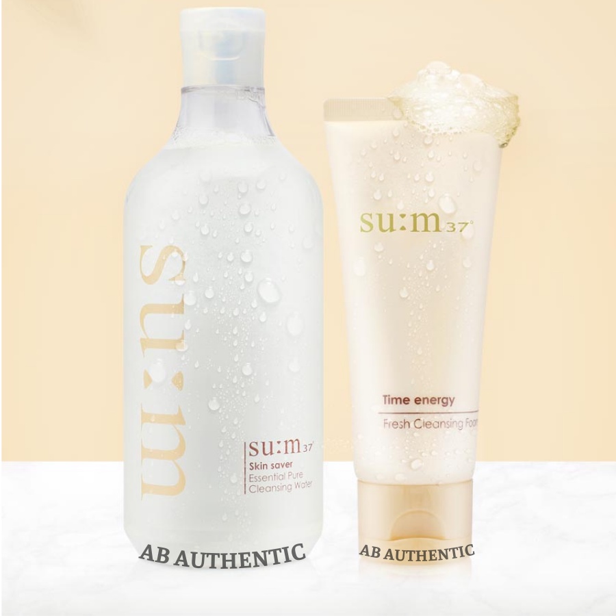 Set nước tẩy trang sum 37 Skin Saver và sữa rửa mặt Sum 37 Time Energy Fresh - AB AUTHENTIC