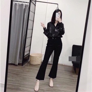 Quần tây ống loe siêu co dãn