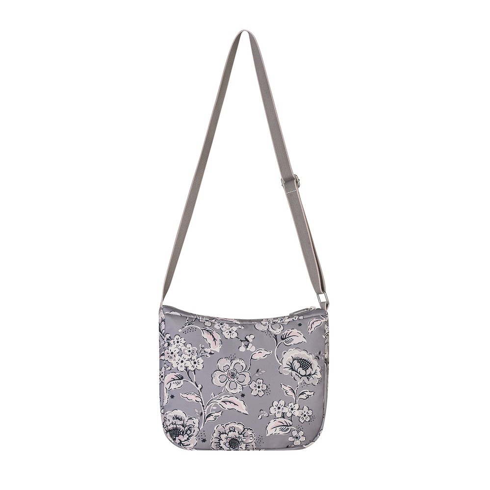 Cath Kidston - Túi đeo chéo Chintz Flower Medium Recycled Zip Messenger - 979771 - Deep Grey