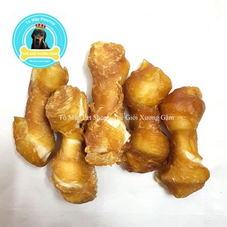 XƯƠNG GẶM CHO CHÓ XOẮN NƠ CUỘN THỊT GÀ