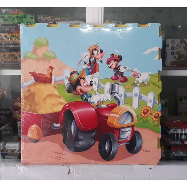 [KHO SỈ] Thảm xốp hoạt hình bộ 4 miếng 60x60cm hình Mickey