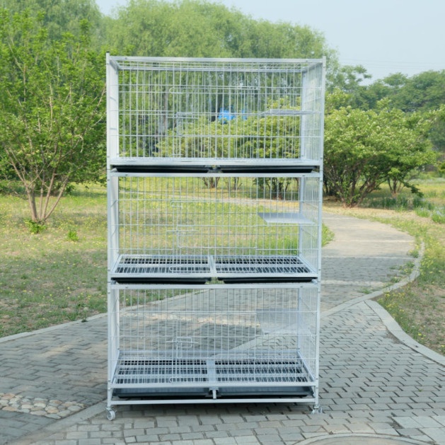 &lt; Tặng Võng &gt; Chuồng Mèo 3 Tầng Riêng Biêt 1m9 - thiết kế nan ống sơn tĩnh điện ( kèm khay nhựa )
