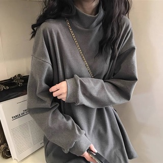 Áo sweater cổ lọ form thụng