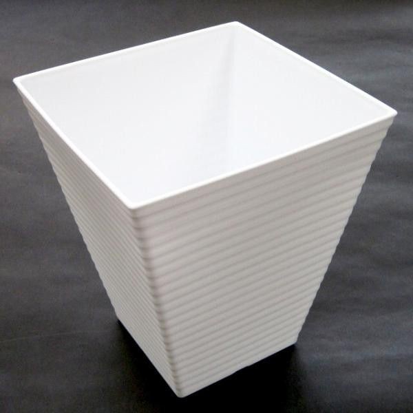 [Hỏa Tốc HN] Chậu trồng hoa thông minh vuông màu trắng, nâu cao 19.3cm Nội địa Nhật Bản