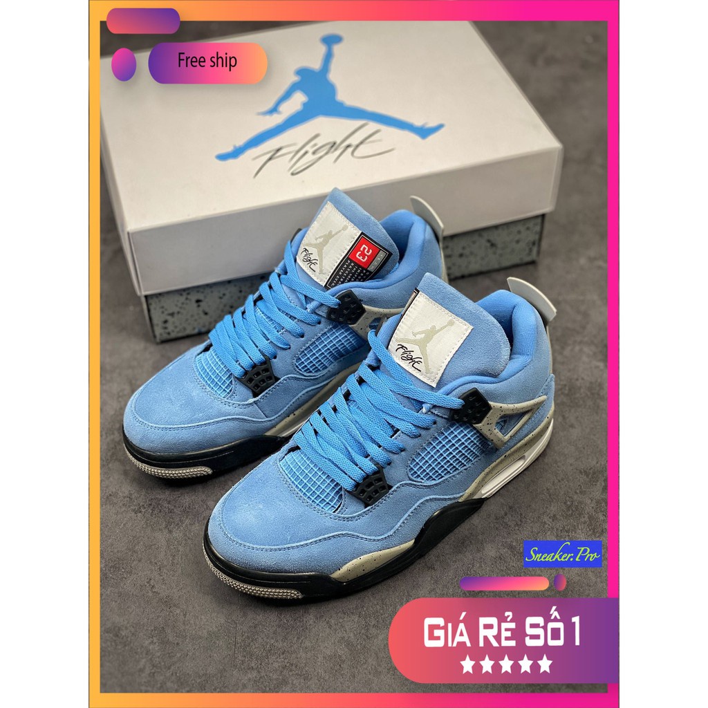 (HỖ TRỢ ĐỔI TRẢ) Giày thể thao Air Jordan 4 Retro University Blue (GS) siêu đẹp, siêu hot dành cho nam và nữ ..