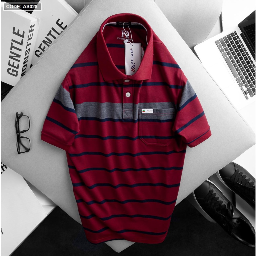 [Áo thun ANN] Áo thun sọc ngang nam có túi cao cấp | BigBuy360 - bigbuy360.vn