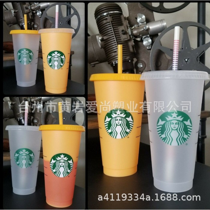 (Bán Buôn Sỉ) Ly Giữ Nhiệt Starbuck 710ml Đổi Màu T2