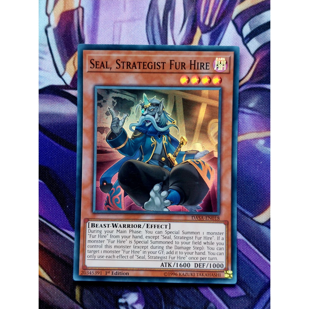 Thẻ Bài Yugioh Monster Seal, Strategist Fur Hire - DASA-EN018 - Super Rare