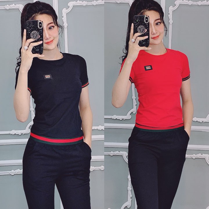 Bộ đồ thể thao hot girl viền sọc TT121
