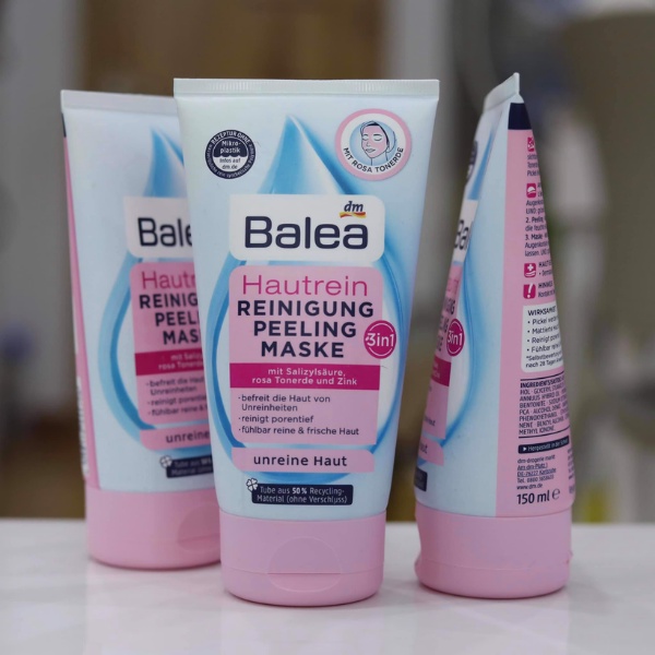 Sữa rửa mặt Balea Hautrein Reinigung Peeling Maske 3in1 cho da mụn 150ml - Shop Melyca
