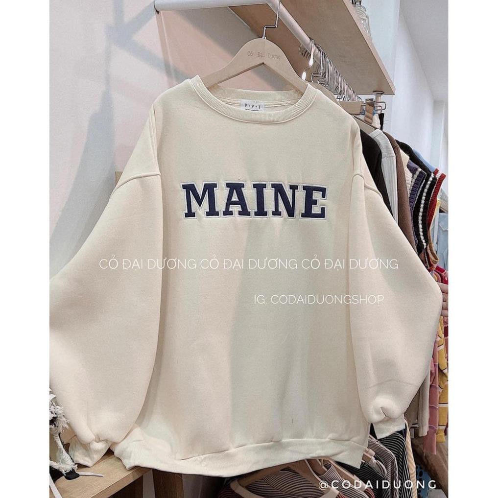 [RẺ VÔ ĐỊCH] Áo nỉ MAINE in chữ, Áo Sweater nỉ chui đầu Ulzzang Basic | BigBuy360 - bigbuy360.vn