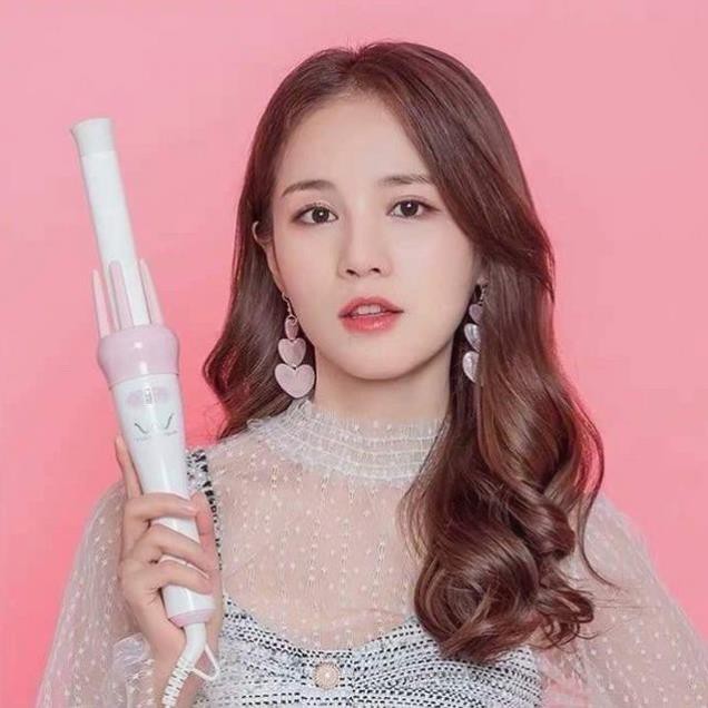 [ HÀNG CHUẨN ] Máy Làm Tóc Uốn Xoăn Xoay Tự Động 360 Vivid &amp; Vogue Hàn Quốc - tặng kèm lược tạo phồng