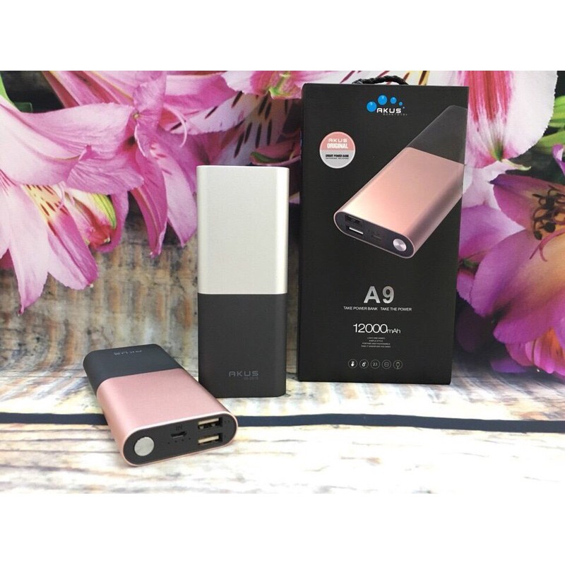 [Mã 154ELSALE2 giảm 7% đơn 300K] SẠC DỰ PHÒNG AKUS - A9 12000mAh CHÍNH HÃNG BẢO HÀNH 12 THÁNG.