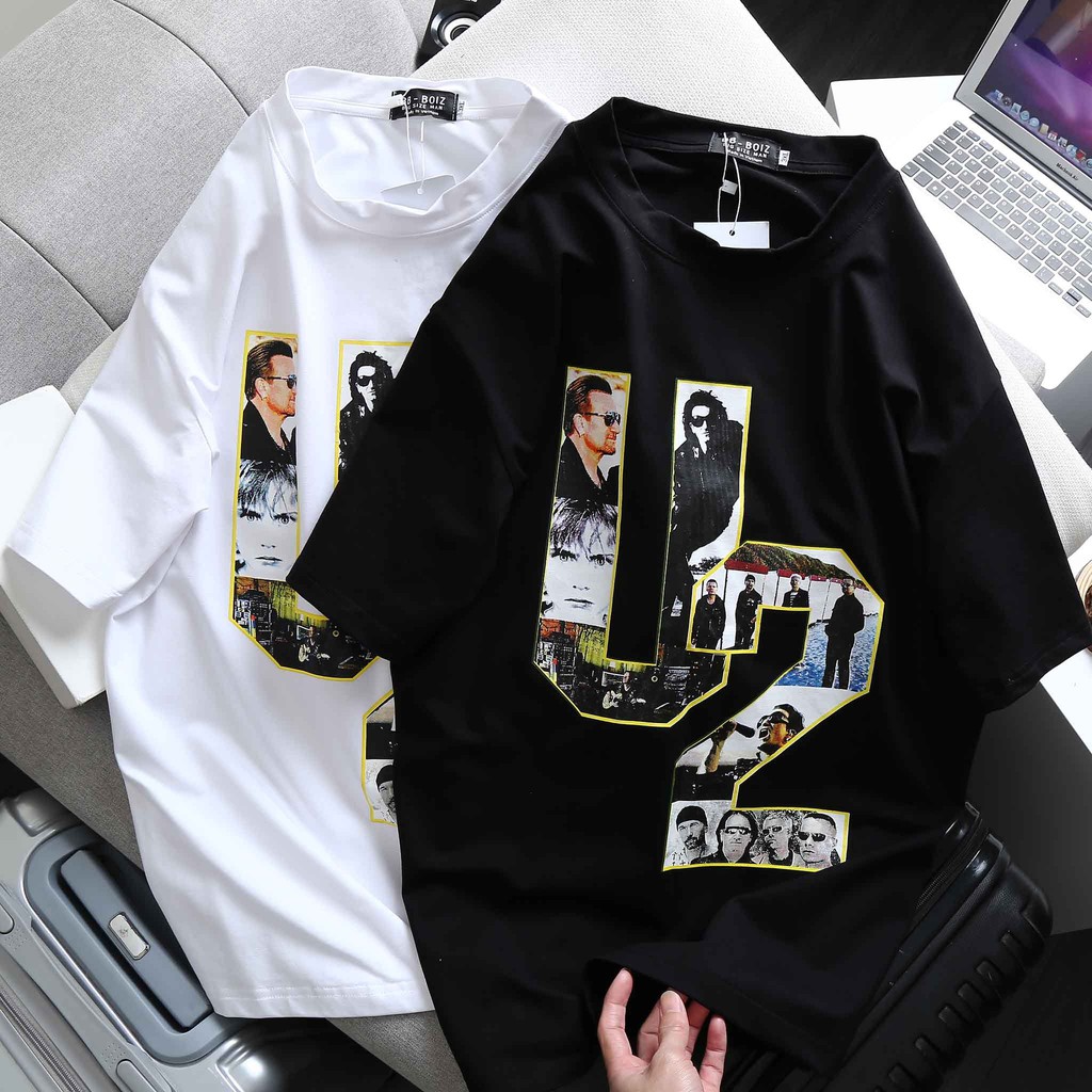 bigsize &lt; 120kg Áo thun/ áo phông nam tay ngắn cổ tròn bigsize - số U2 &amp; 71