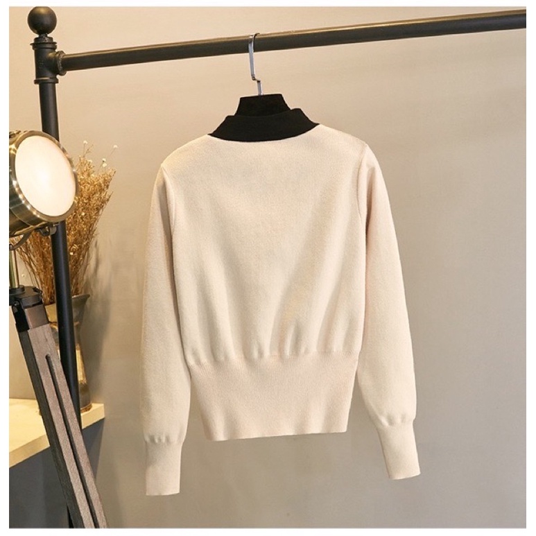 Áo len nơ tiểu thư