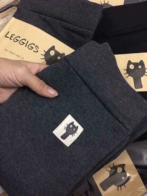 { Sỉ Sll } Quần Legging Tag Con Mèo Nót Nhung Bên Trong Siêu Ấm