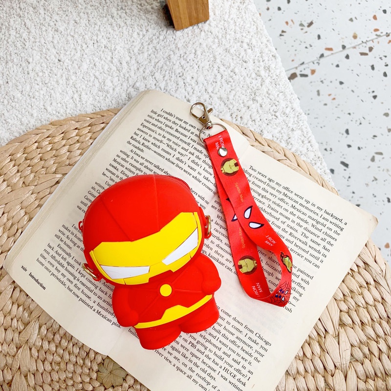 Túi Đeo Chéo Bằng Silicon Hình Nhân Vật Marvel Dễ Thương Cho Bé