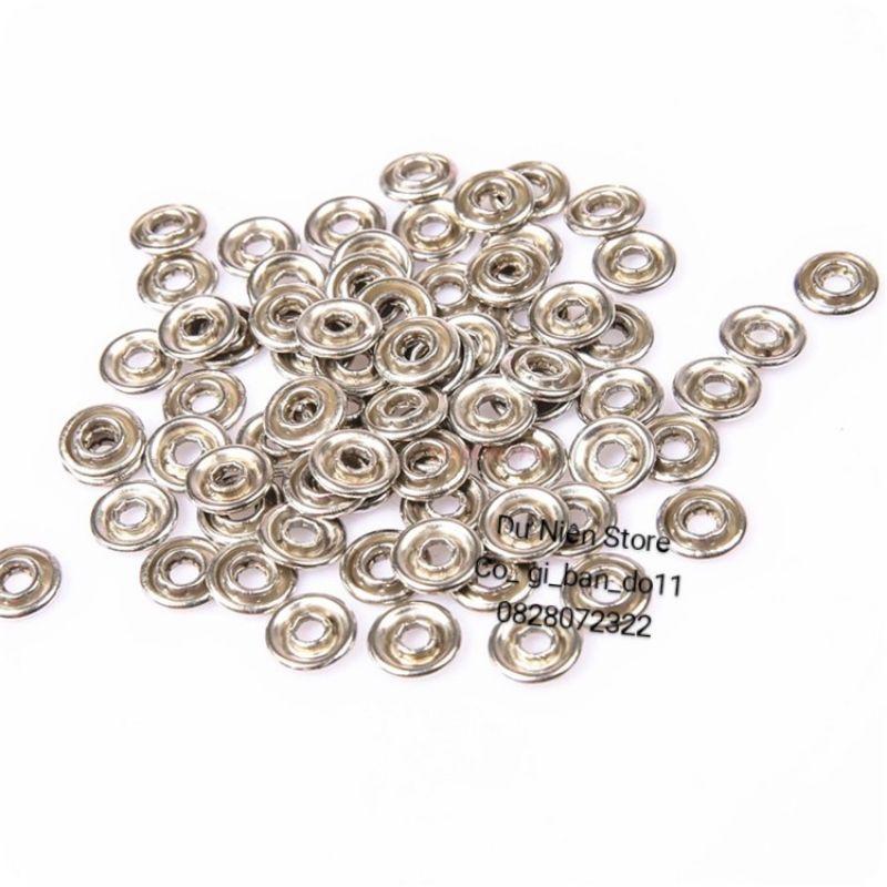 Gói 100 Nút Bấm Vành/ Nút Sắt Năm Chấu.