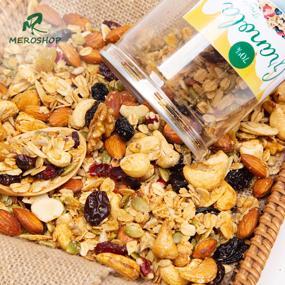 500GRAM GRANOLA 70% HẠT 30%YẾN MẠCH