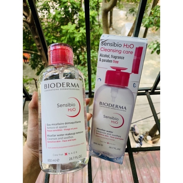 [CHÍNH HÃNG GIÁ TỐT] NƯỚC TẨY TRANG BIODERMA 850ml - NẮP NHÚN - CHO MỌI LOẠI DA KỂ CẢ DA NHẠY CẢM | BigBuy360 - bigbuy360.vn