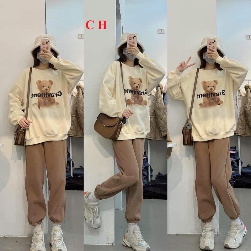 Bộ nỉ gấu GRA CH12