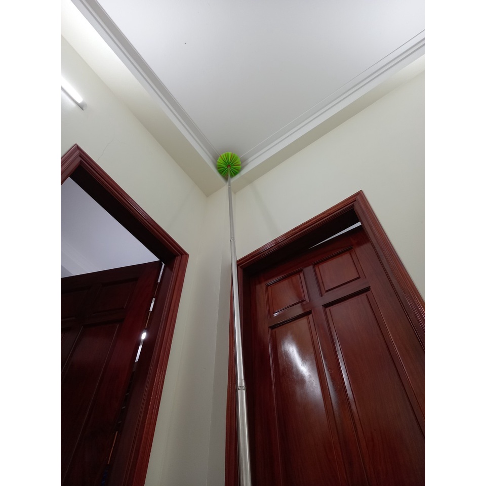 Sào rút inox đa năng,gậy kéo dài như ý,móc cành cây,lấy quả trên cao,phơi đồ,treo lồng chim,quét mạng nhện,vợt cá