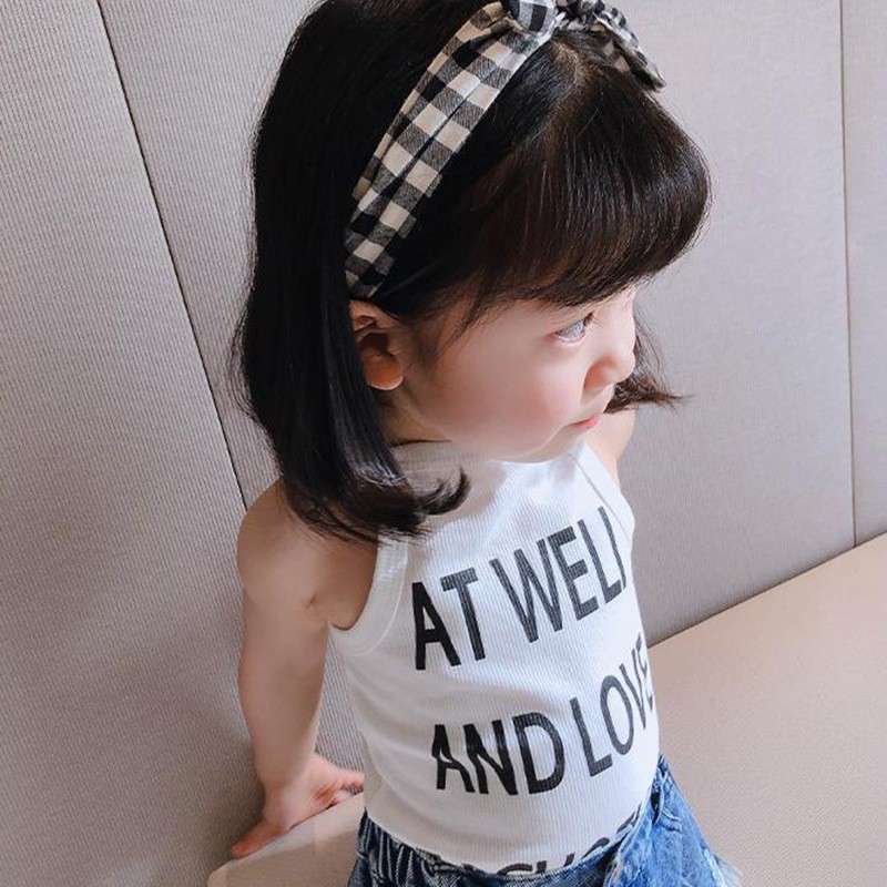 Áo Sát Nách In Chữ Thời Trang Mùa Hè Hàn Quốc Cho Bé Gái