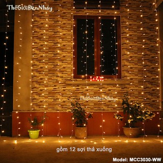 Đèn Mành Rèm 3 m x 3 m - Không chớp nháy - Thế Giới Đèn Nháy