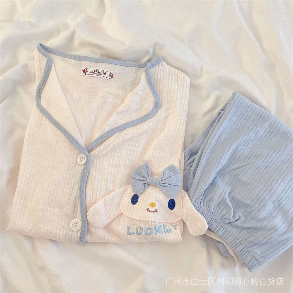 Bộ Đồ Ngủ Tay Dài In Hoạt Hình Phong Cách Nhật Bản Dành Cho Nữ