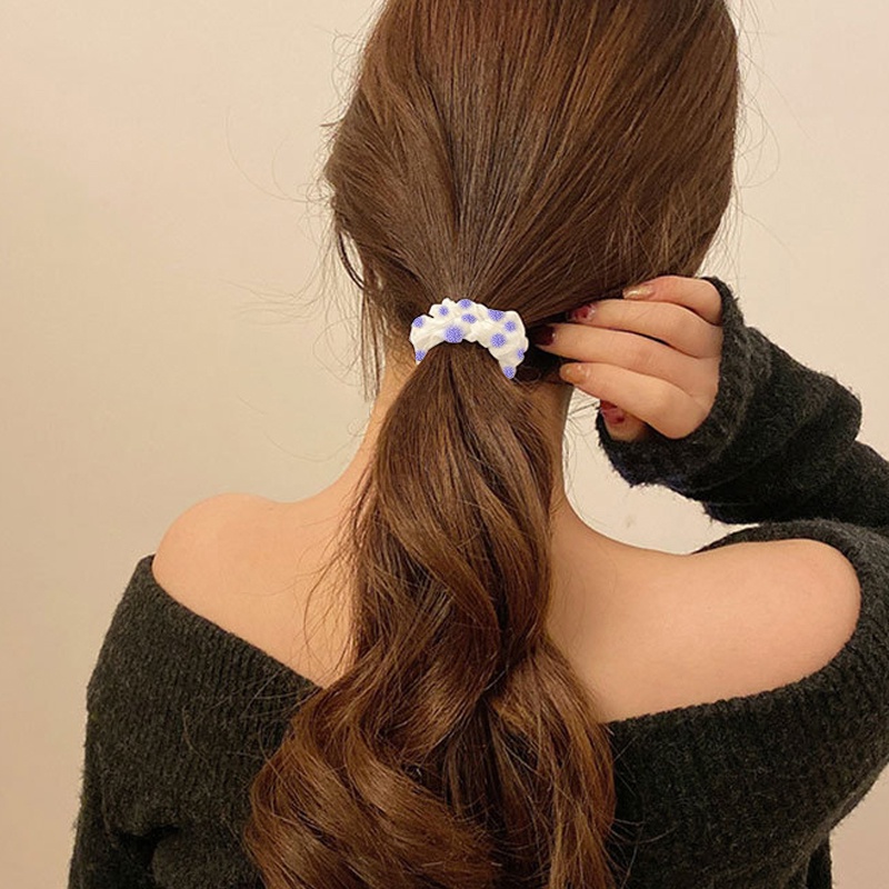 1 Dây Cột Tóc Cao Su Co Giãn Màu Sắc Retro Hàn Quốc Cho Nữ