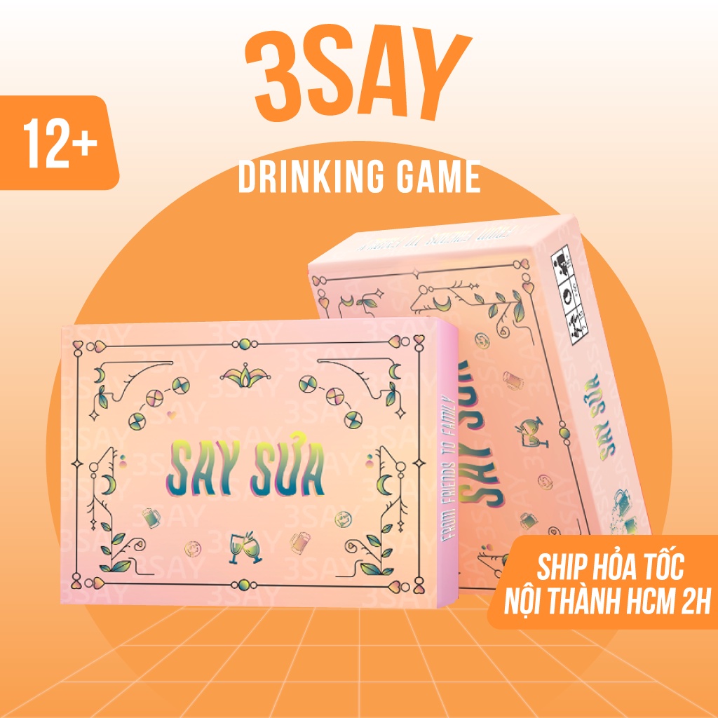 Bộ bài Drinking game SAY SƯA tổng hợp 78 lá bài cho cặp đôi nhóm bùng nổ cuộc vui