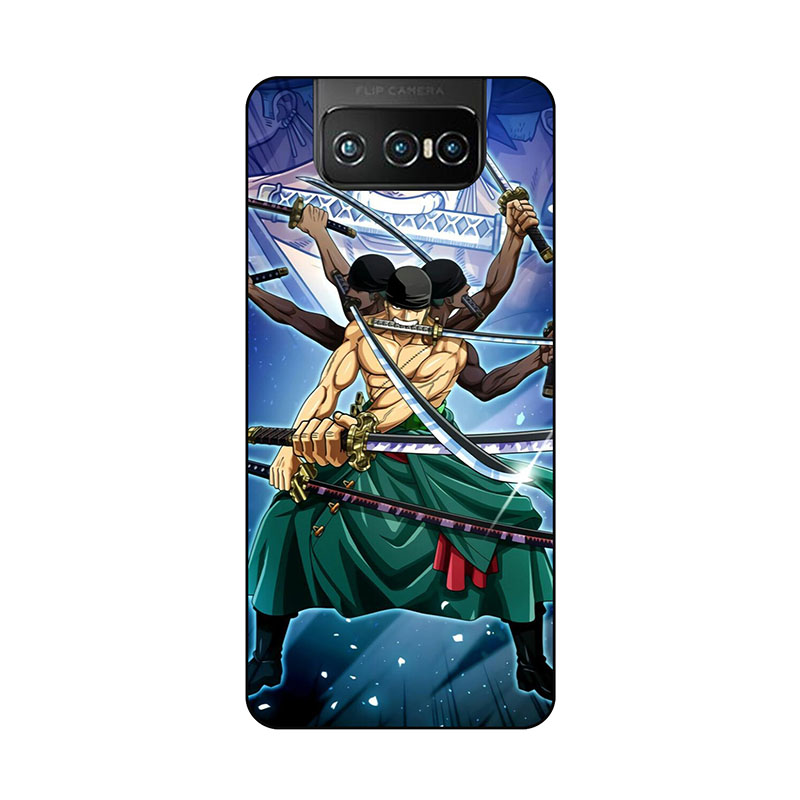 Ốp điện thoại mềm thời trang hình hoạt hình Luffy Roronoa Zoro One Piece cho Asus Zenfone 7 ZS670KS 7 Pro ZS671KS