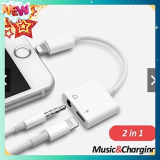 [FreeShip] Jack - Cáp chuyển đổi tai nghe 3.5 - 2 IN 1 Lightning và ko lightning Vừa Sạc Vừa Cắm Tai Nghe Fullbox