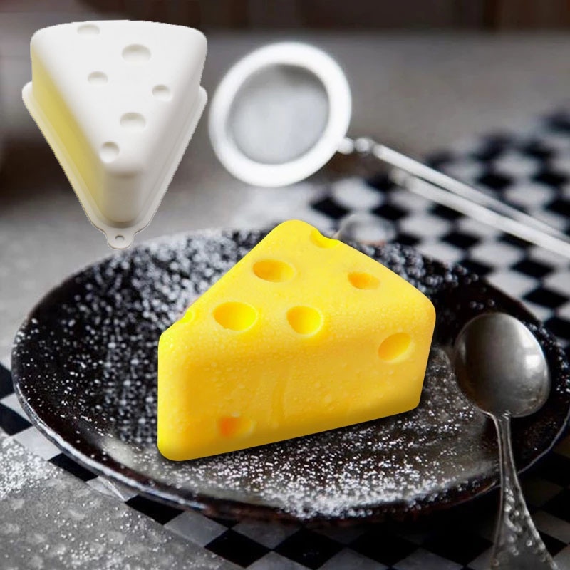 Khuôn Silicone Tạo Hình Làm Bánh Kẹo Hình Phô Mai 3d Diy