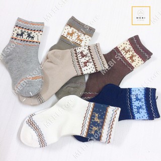(Ảnh thật 100%) Tất giáng sinh , vớ trẻ em họa tiết tuần lộc vintage siêu xinh cho bé từ 1-3T, 4-6T, 7-9T