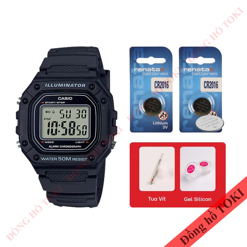 Pin thay đồng hồ đeo tay casio W-218H các màu