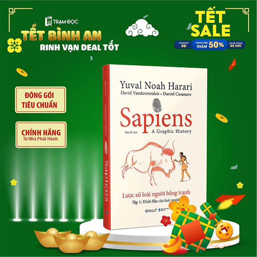 [Mã LIFEMALL99154 giảm 15% đơn 99K] Sách - Sapiens: Lược sử loài người bằng tranh ( tập 1 )