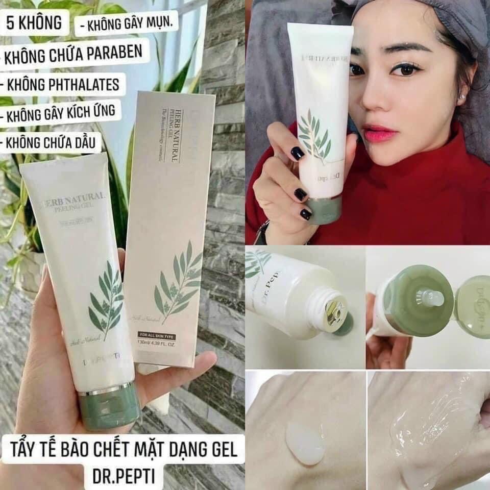 Tẩy da chết Dr.Pepti+ Herb Natural Peeling Gel Hàn Quốc mịn và sáng da tuýp 130ml - CO154