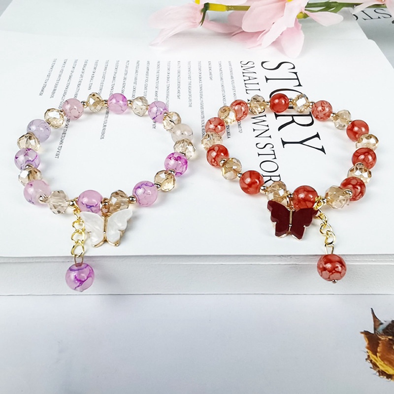 Vòng Đeo Tay Chuỗi Hạt Pha Lê Nhiều Màu Phong Cách Bohemian Hàn Quốc Mới