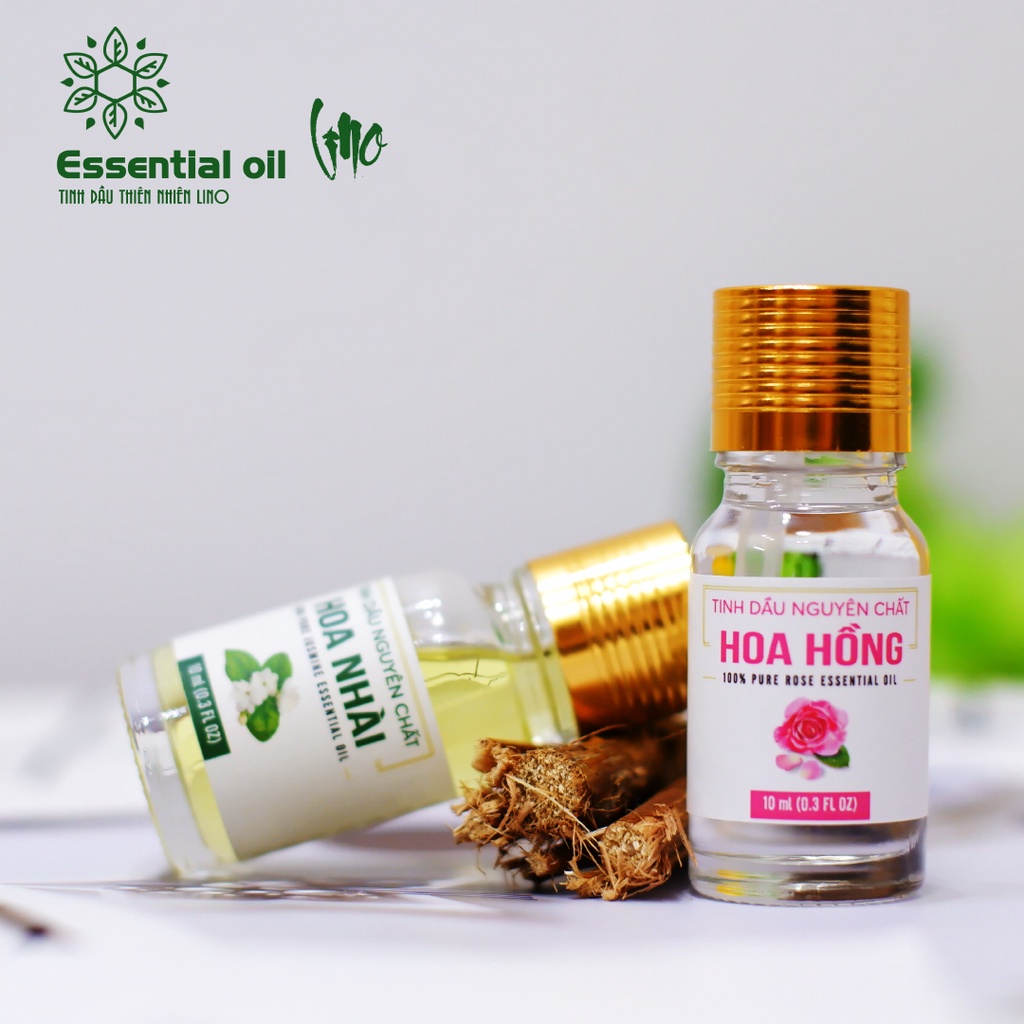 Tinh dầu thơm phòng hoa hồng LINO lọ 10ml, tinh dầu thiên nhiên nguyên chất, khử khuẩn, khử mùi