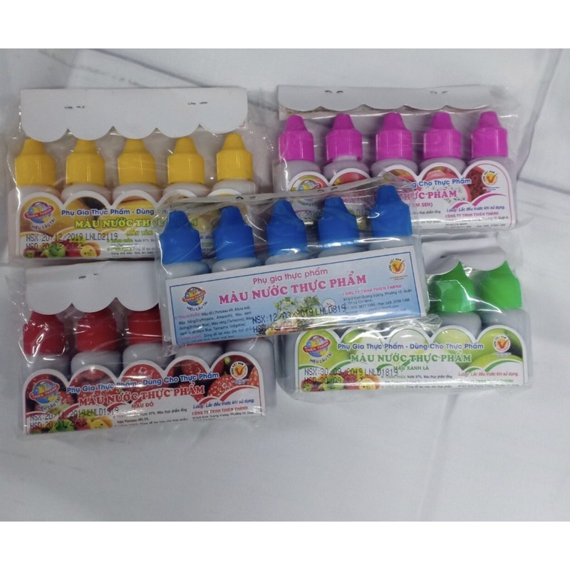 Combo 500 màu thực phẩm dùng trong thực phẩm làm bánh, nguyên liệu làm slime