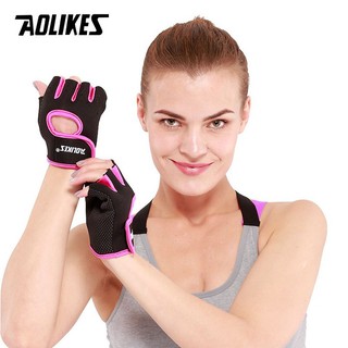 Găng tay nam nữ aolikes cụt ngón – găng tay tập gym
