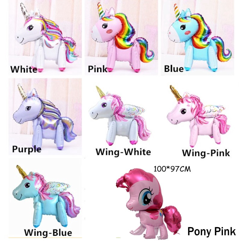 Bong bóng hình ngựa một sừng dễ thương