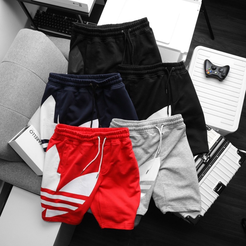 QUẦN SHORT NỈ DA CÁ BA XỌC LOGO TO DƯ VNXK SIÊU XỊN