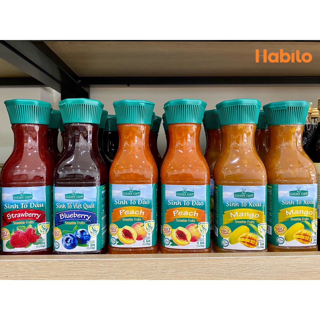 Mứt Golden Farm 1L dâu- xoài- đào- việt quất