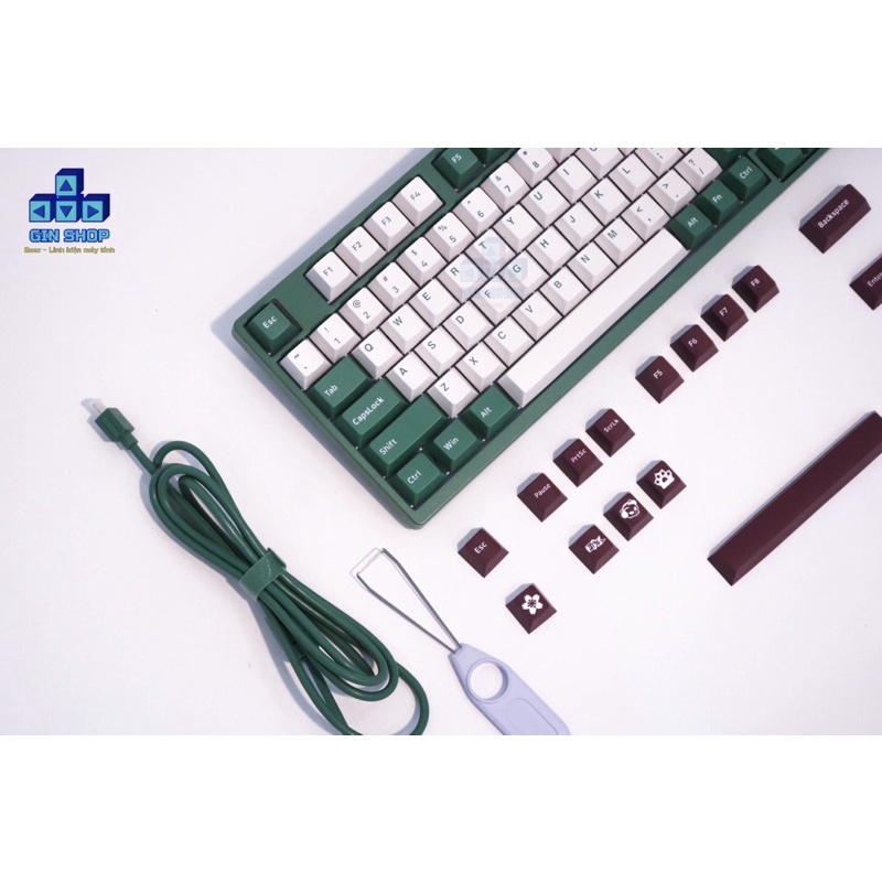 Bàn phím cơ AKKO 3098 DS Matcha Red Bean